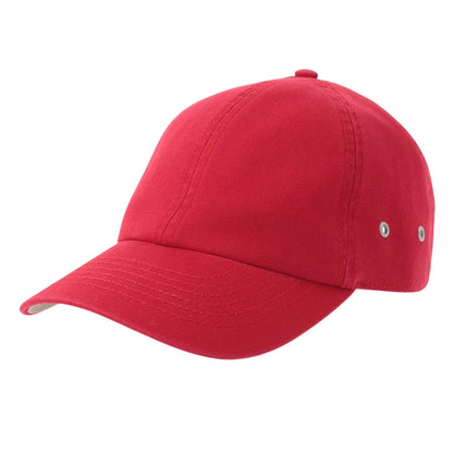 Red - Front - Atlantis Unisex Adult Action-S 6 Panel Chino Unstructured Baseball Cap