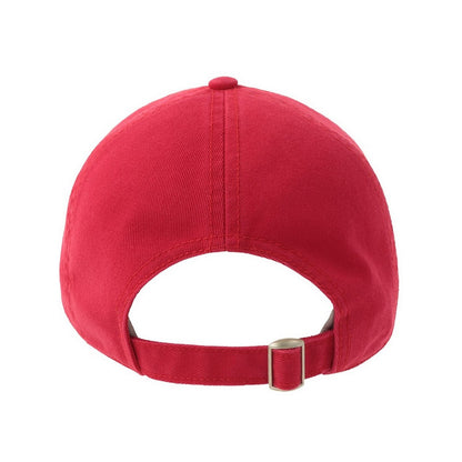 Red - Back - Atlantis Unisex Adult Action-S 6 Panel Chino Unstructured Baseball Cap