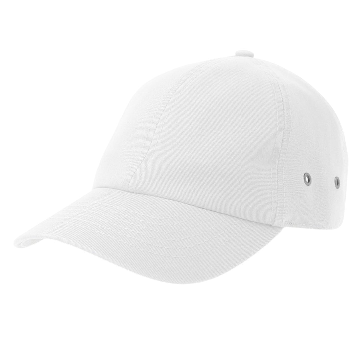 White - Front - Atlantis Unisex Adult Action-S 6 Panel Chino Unstructured Baseball Cap
