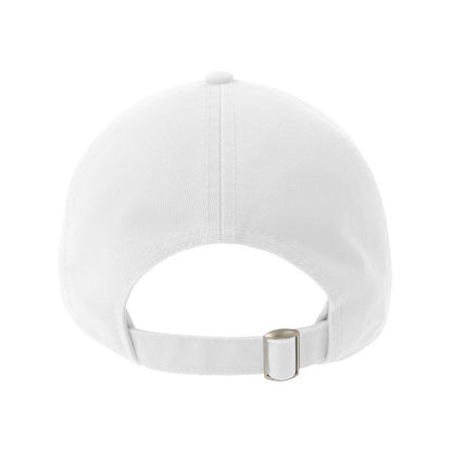 White - Back - Atlantis Unisex Adult Action-S 6 Panel Chino Unstructured Baseball Cap