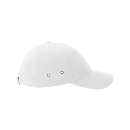 White - Side - Atlantis Unisex Adult Action-S 6 Panel Chino Unstructured Baseball Cap