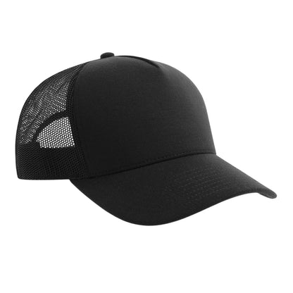 Black - Back - Atlantis Headwear Unisex Adult Rapper Jersey-S 5 Panel Recycled Structured Trucker Cap