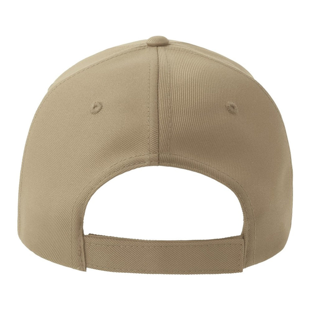 Khaki Brown-Navy - Back - Atlantis Headwear Unisex Adult Recy Five Piping 5 Panel Recycled Structured Baseball Cap