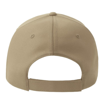 Khaki Brown-Navy - Back - Atlantis Headwear Unisex Adult Recy Five Piping 5 Panel Recycled Structured Baseball Cap