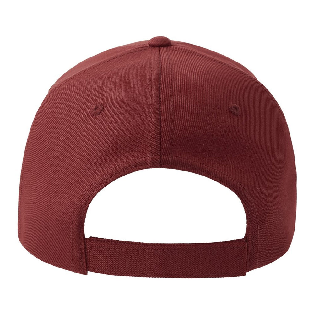 Burgundy-White - Back - Atlantis Headwear Unisex Adult Recy Five Piping 5 Panel Recycled Structured Baseball Cap