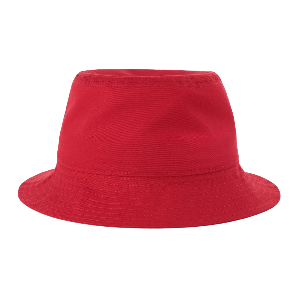 Red - Front - Atlantis Headwear Unisex Adult Organic Cotton Unstructured Bucket Hat