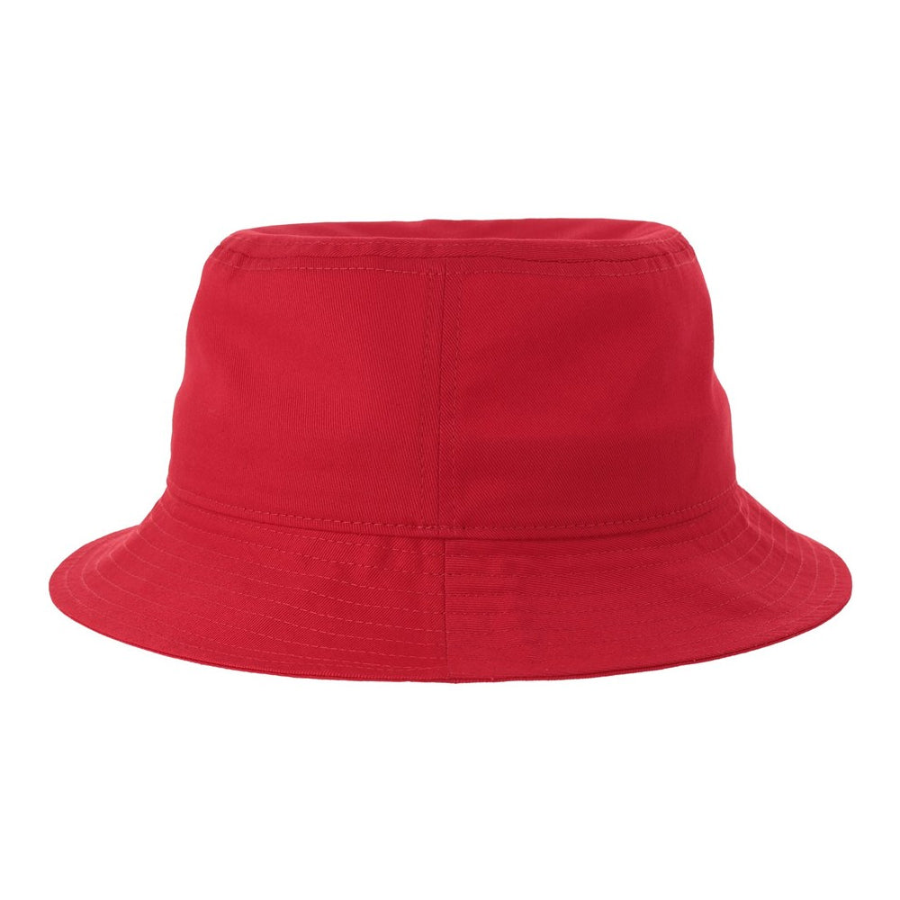 Red - Back - Atlantis Headwear Unisex Adult Organic Cotton Unstructured Bucket Hat