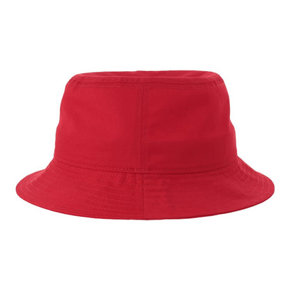 Red - Back - Atlantis Headwear Unisex Adult Organic Cotton Unstructured Bucket Hat