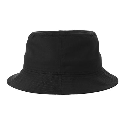 Black - Back - Atlantis Headwear Unisex Adult Organic Cotton Unstructured Bucket Hat