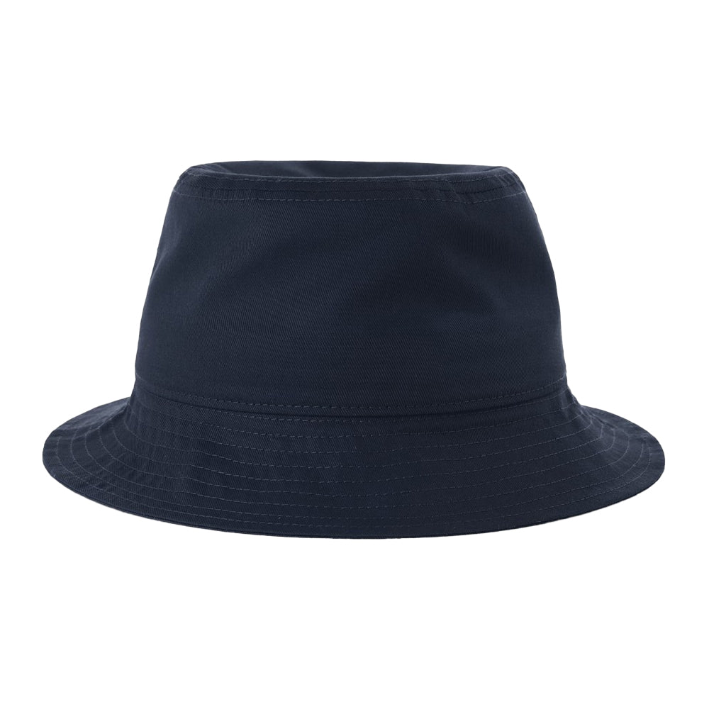 Navy - Front - Atlantis Headwear Unisex Adult Organic Cotton Unstructured Bucket Hat