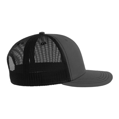 Dark Grey-Black - Lifestyle - Atlantis Headwear Unisex Adult Sonic-S 6 Panel Structured Trucker Cap
