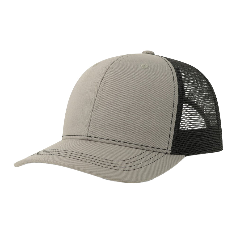 Grey-Black - Front - Atlantis Headwear Unisex Adult Sonic-S 6 Panel Structured Trucker Cap