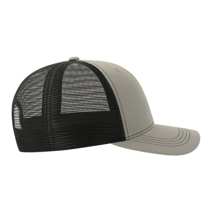 Grey-Black - Side - Atlantis Headwear Unisex Adult Sonic-S 6 Panel Structured Trucker Cap
