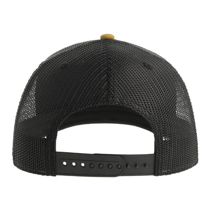 Mustard-Black - Back - Atlantis Headwear Unisex Adult Sonic-S 6 Panel Structured Trucker Cap