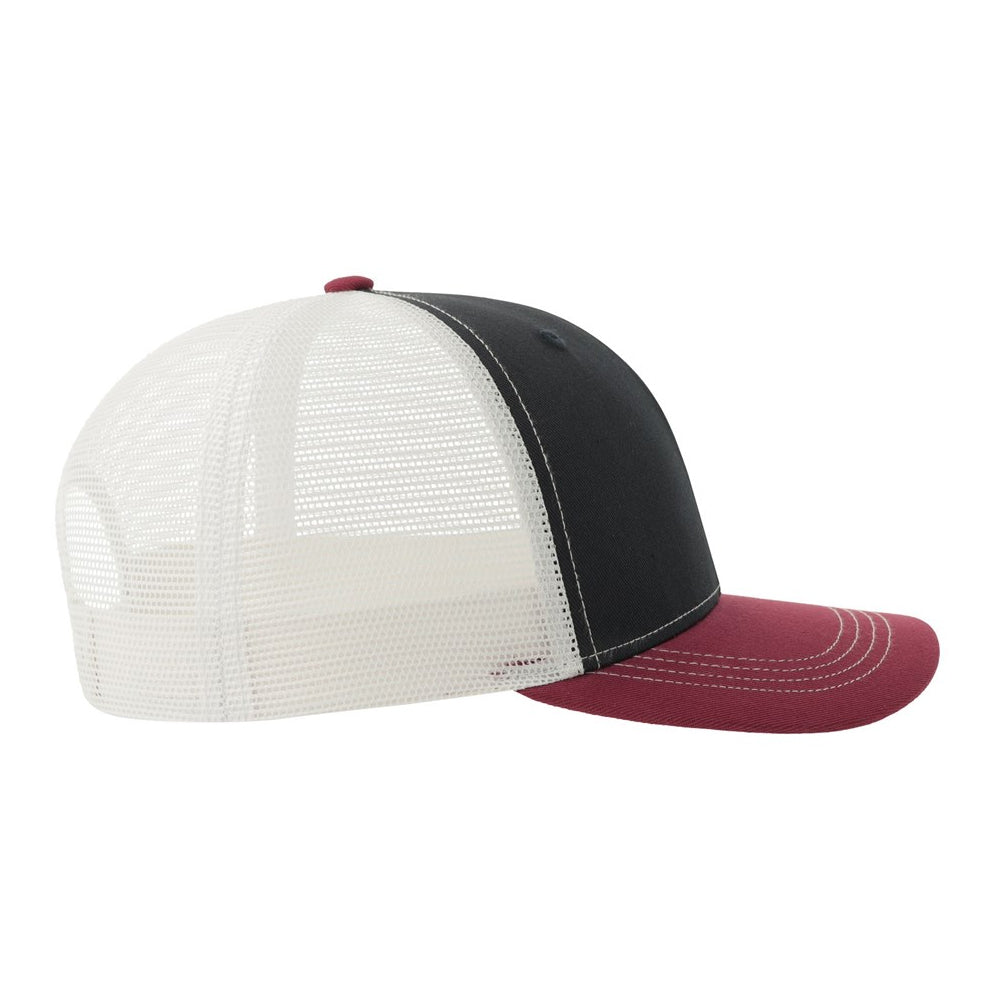 Navy-Cardinal-White - Lifestyle - Atlantis Headwear Unisex Adult Sonic-S 6 Panel Structured Trucker Cap