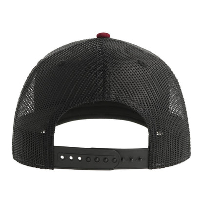 Cardinal-Black - Back - Atlantis Headwear Unisex Adult Sonic-S 6 Panel Structured Trucker Cap
