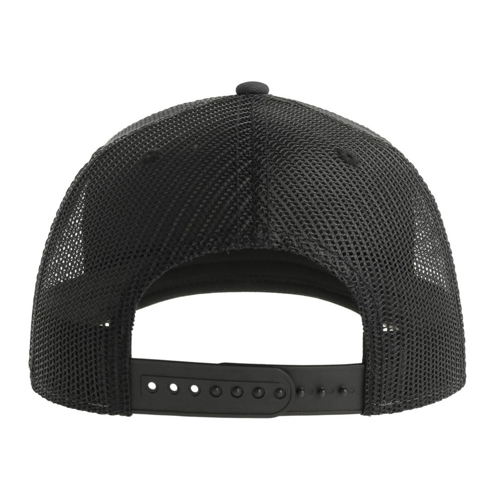 Dark Grey-Black - Back - Atlantis Headwear Unisex Adult Sonic-S 6 Panel Structured Trucker Cap