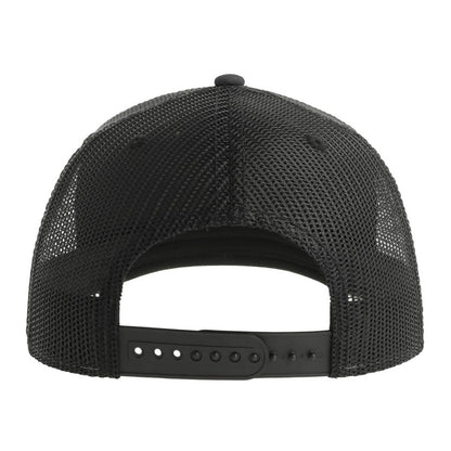 Dark Grey-Black - Back - Atlantis Headwear Unisex Adult Sonic-S 6 Panel Structured Trucker Cap