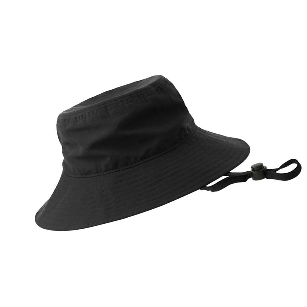 Black - Back - Atlantis Unisex Adult Pico Nylon Unstructured Bucket Hat