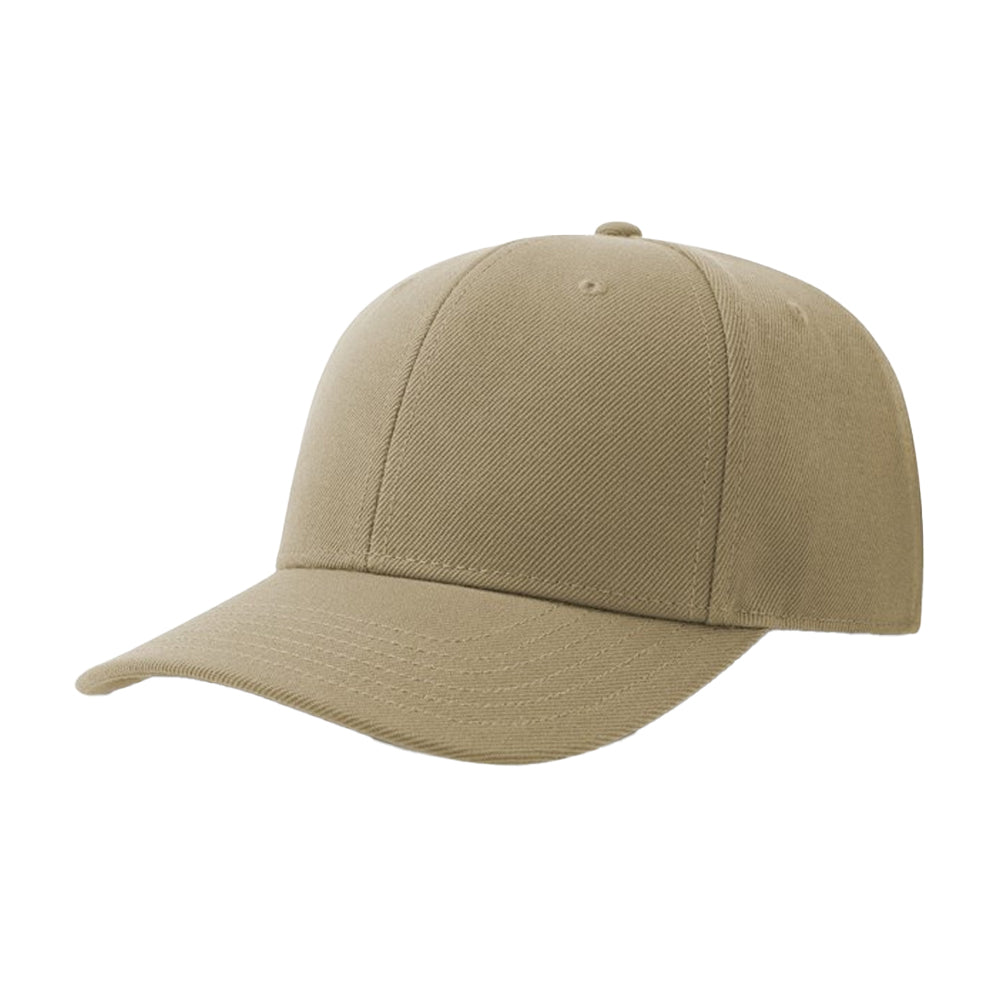 Khaki - Front - Atlantis Headwear Unisex Adult Beat-S 6 Panel Structured Baseball Cap