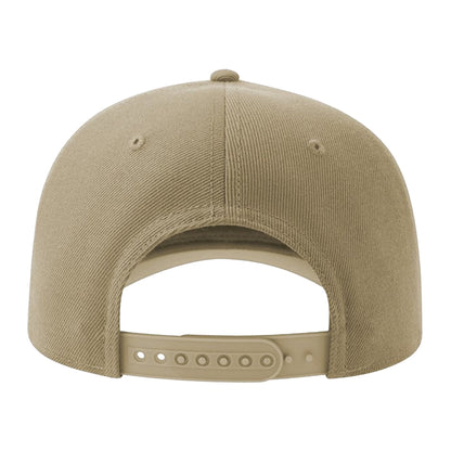 Khaki - Back - Atlantis Headwear Unisex Adult Beat-S 6 Panel Structured Baseball Cap