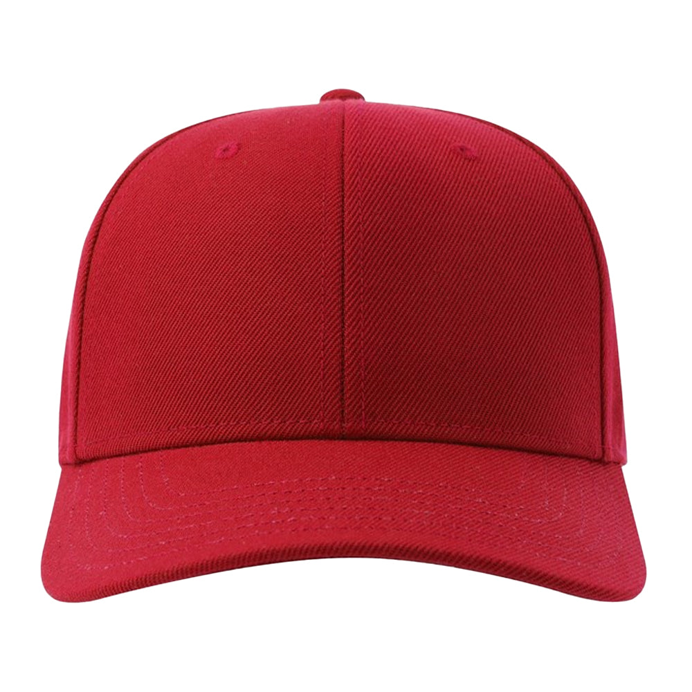 Red - Side - Atlantis Headwear Unisex Adult Beat-S 6 Panel Structured Baseball Cap