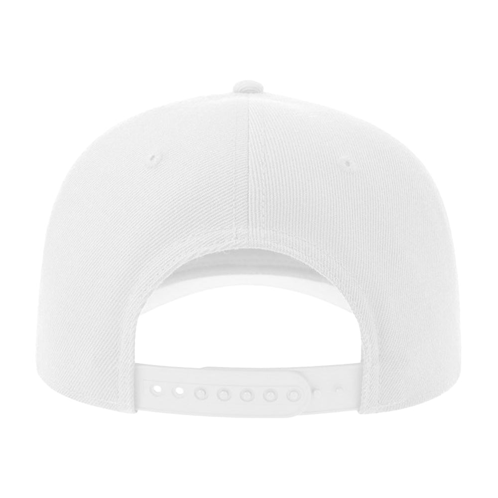 White - Back - Atlantis Headwear Unisex Adult Beat-S 6 Panel Structured Baseball Cap
