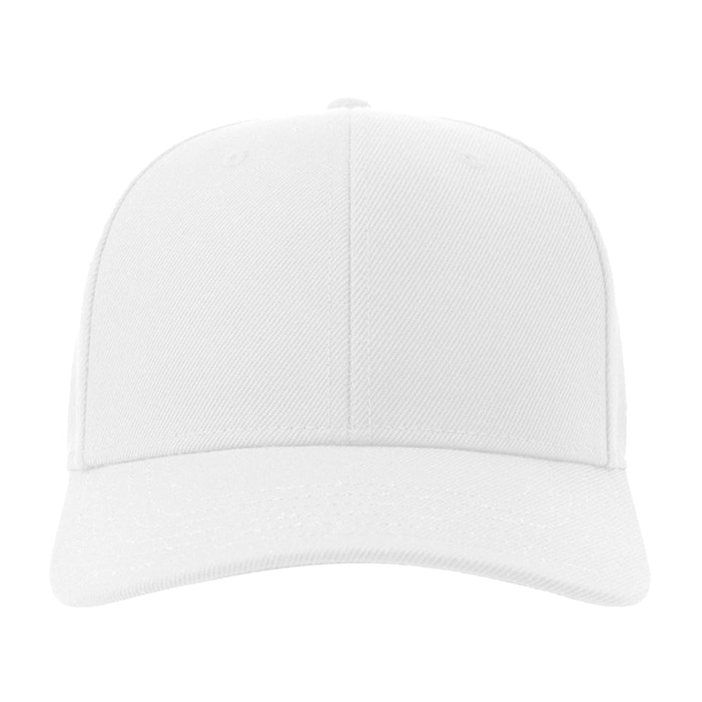 White - Side - Atlantis Headwear Unisex Adult Beat-S 6 Panel Structured Baseball Cap