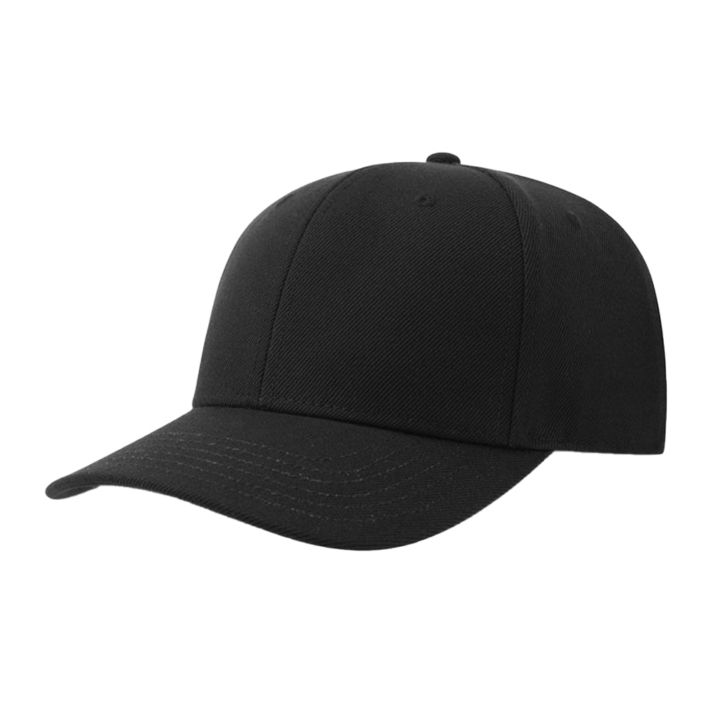 Black - Front - Atlantis Headwear Unisex Adult Beat-S 6 Panel Structured Baseball Cap