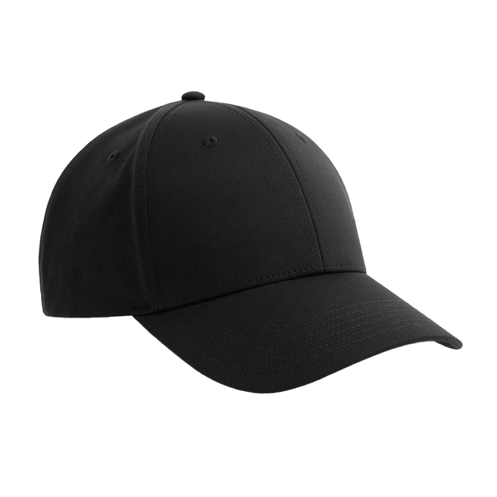 Black - Back - Atlantis Headwear Bolt-S 6 Panel Stretch Structured Baseball Cap