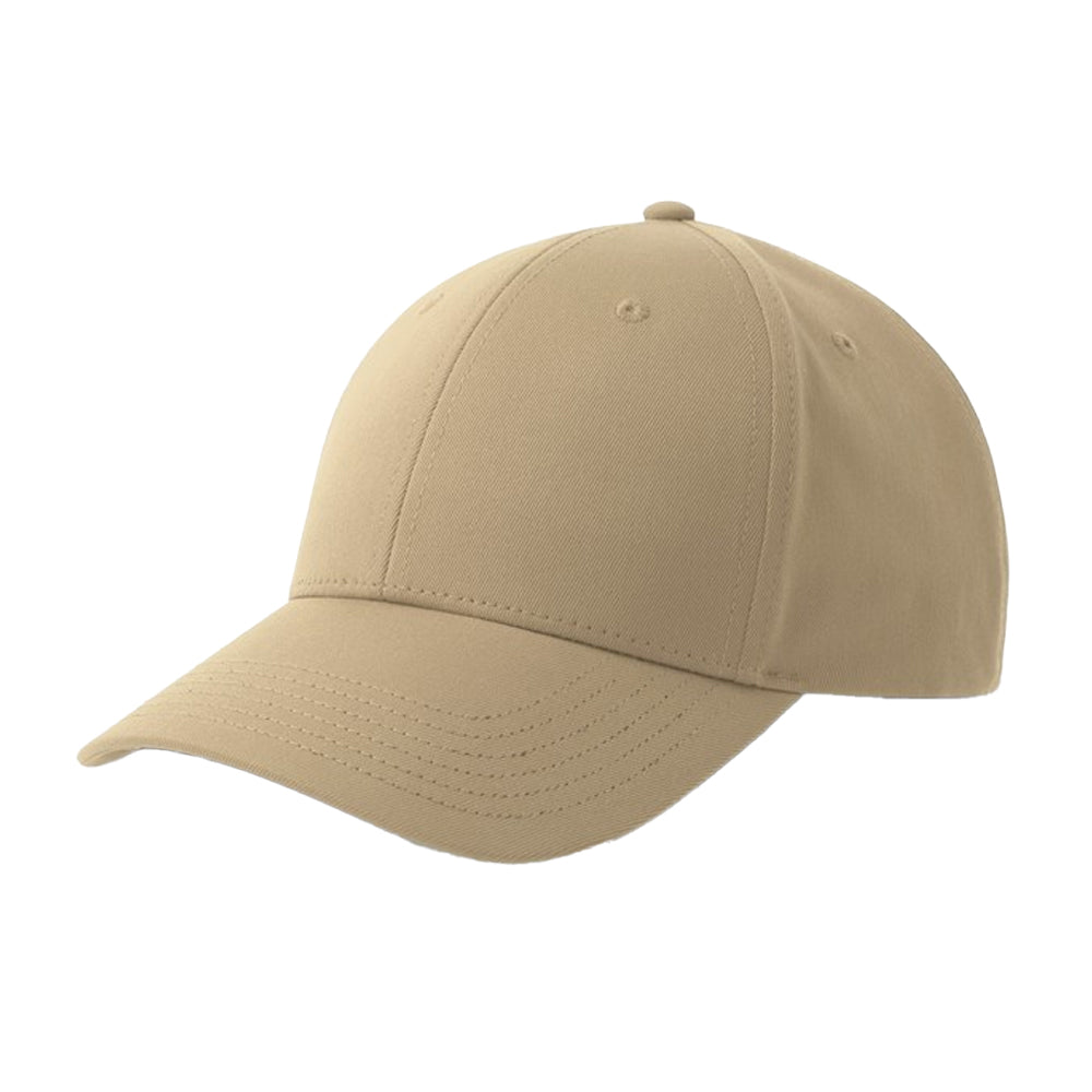 Khaki Brown - Front - Atlantis Headwear Bolt-S 6 Panel Stretch Structured Baseball Cap