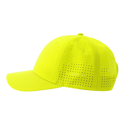 Safety Yellow - Side - Atlantis Headwear Unisex Adult Breezy-S 6 Panel Nylon Structured Trucker Cap
