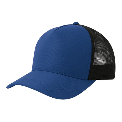 Royal Blue-Black - Front - Atlantis Headwear Dempo 5 Panel Stretch Unstructured Trucker Cap
