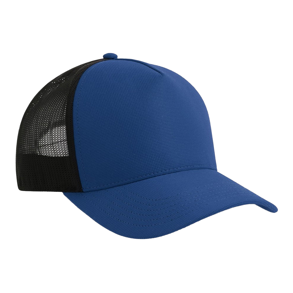 Royal Blue-Black - Back - Atlantis Headwear Dempo 5 Panel Stretch Unstructured Trucker Cap