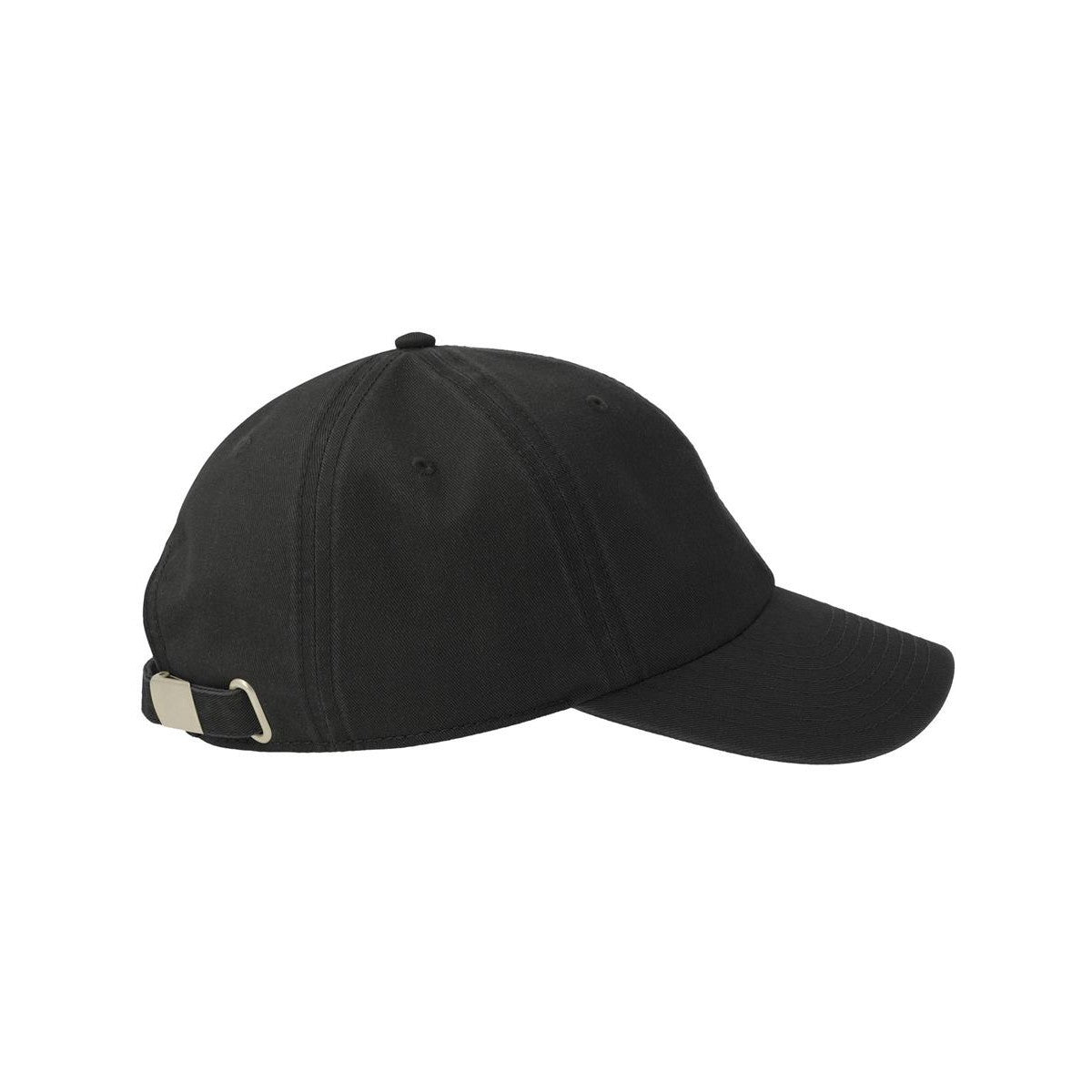 Black - Side - Atlantis Headwear Unisex Adult Digg-S 6 Panel Unstructured Baseball Cap