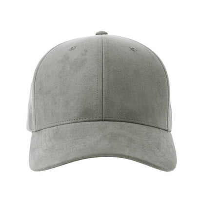 Grey - Front - Atlantis Headwear Unisex Adult Fam-S 6 Panel Suede Structured Baseball Cap