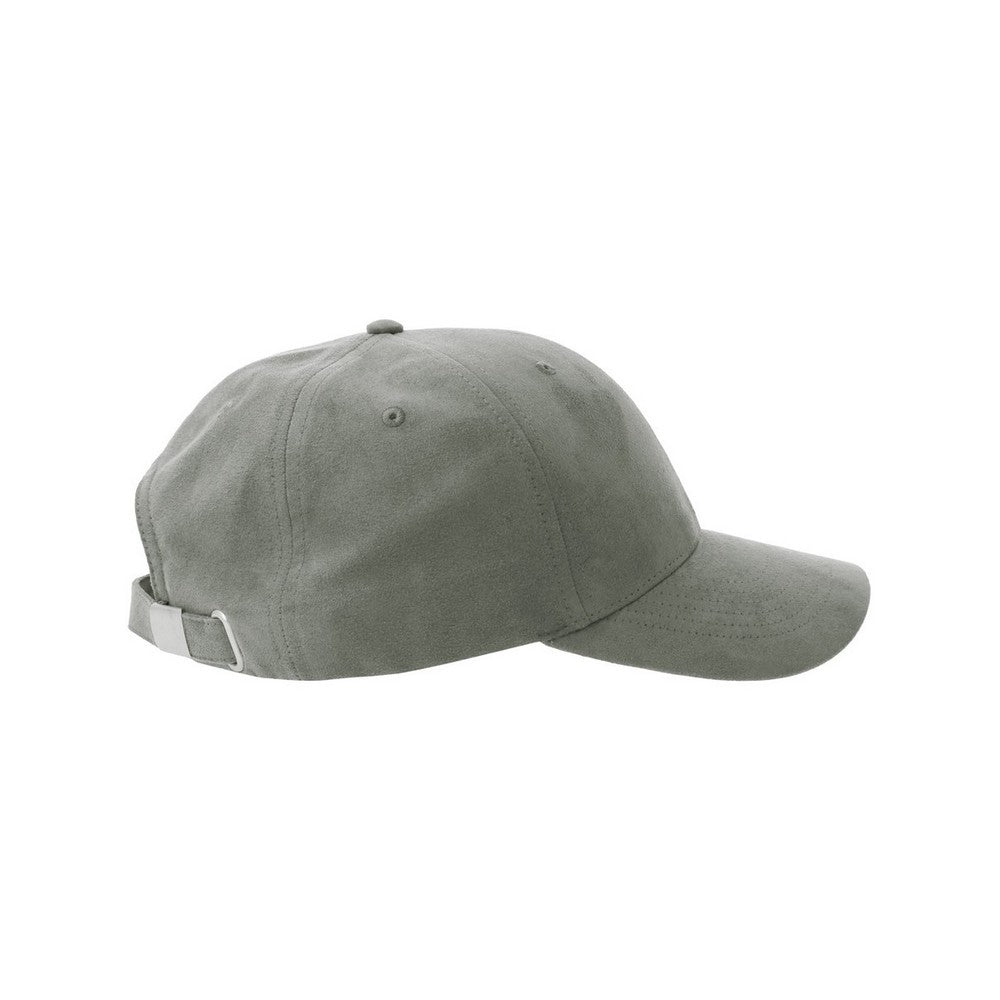Grey - Side - Atlantis Headwear Unisex Adult Fam-S 6 Panel Suede Structured Baseball Cap