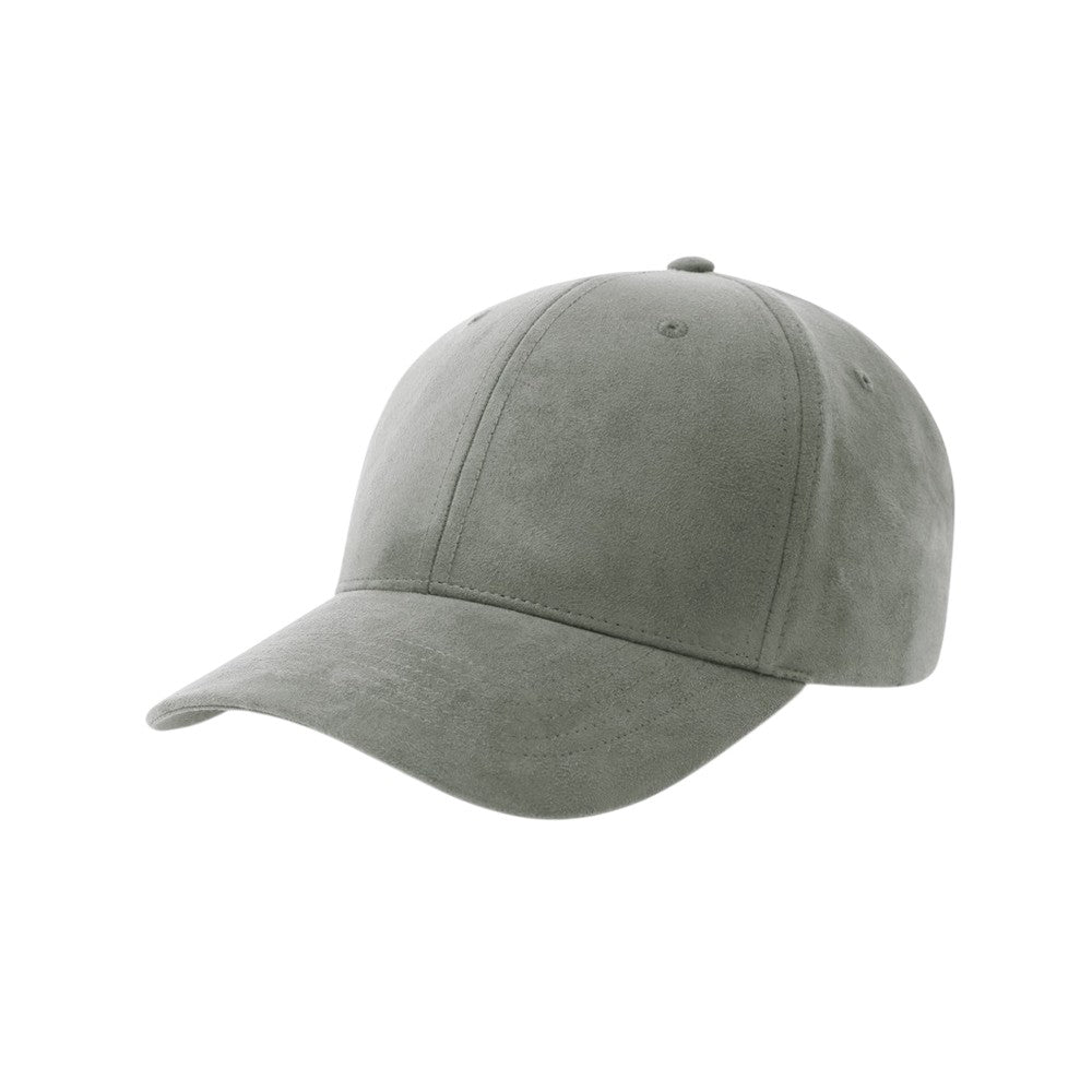 Grey - Pack Shot - Atlantis Headwear Unisex Adult Fam-S 6 Panel Suede Structured Baseball Cap