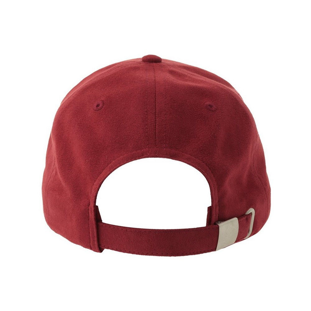 Cardinal Red - Back - Atlantis Headwear Unisex Adult Fam-S 6 Panel Suede Structured Baseball Cap