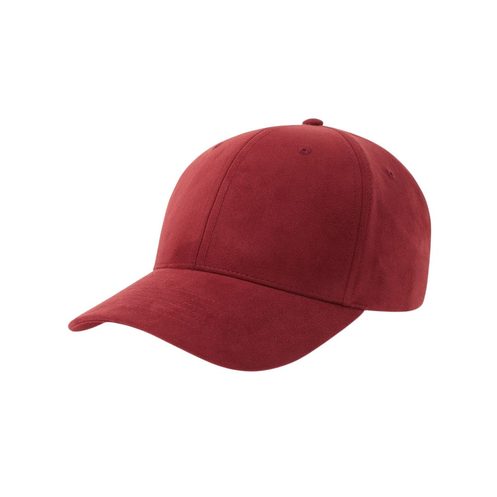 Cardinal Red - Pack Shot - Atlantis Headwear Unisex Adult Fam-S 6 Panel Suede Structured Baseball Cap