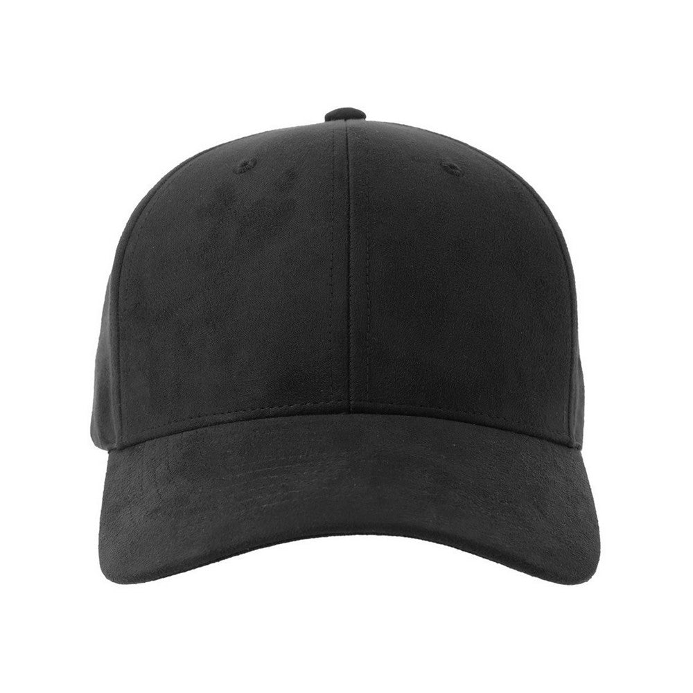 Black - Front - Atlantis Headwear Unisex Adult Fam-S 6 Panel Suede Structured Baseball Cap