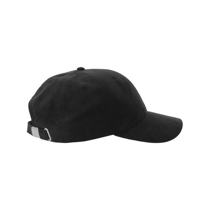 Black - Side - Atlantis Headwear Unisex Adult Fam-S 6 Panel Suede Structured Baseball Cap