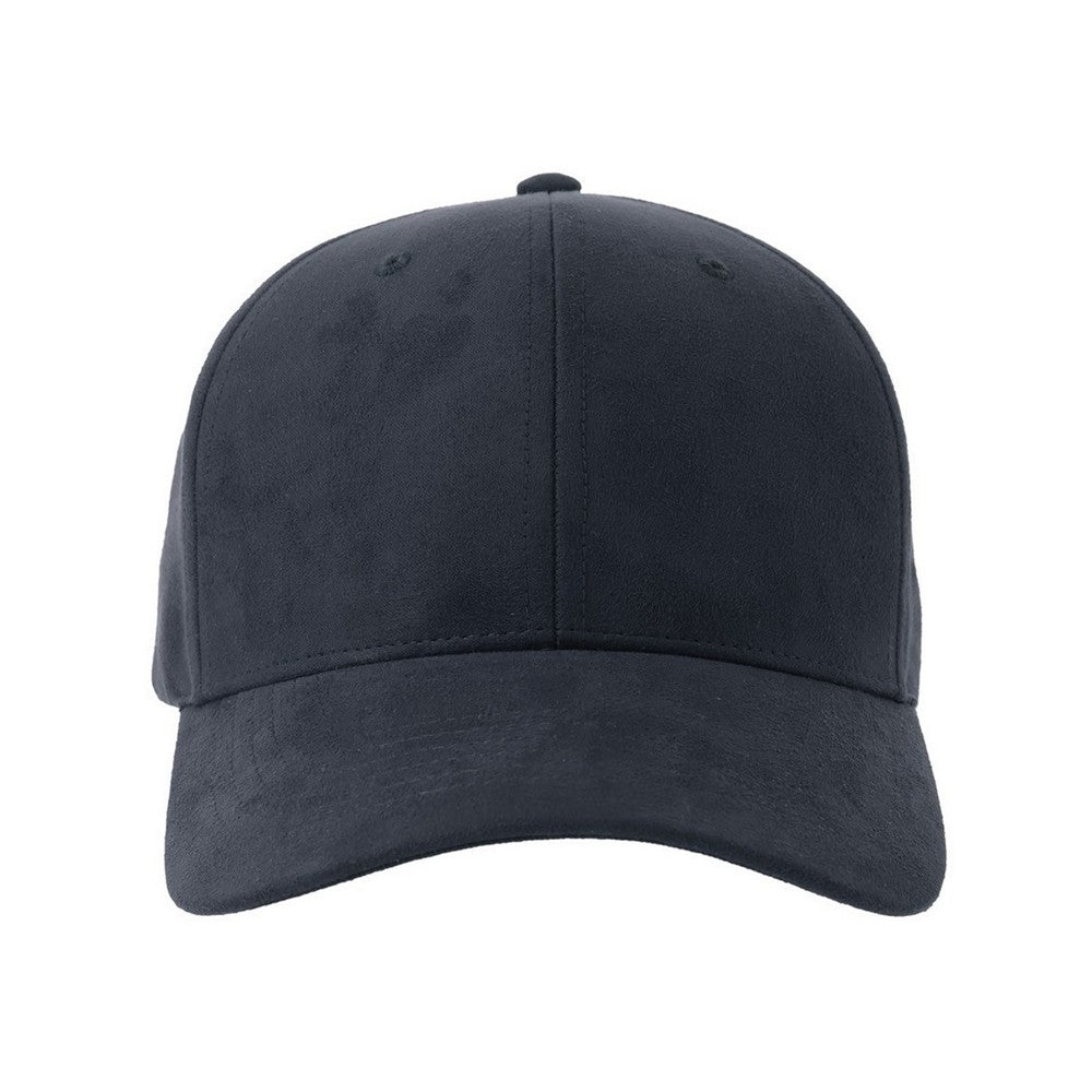 Navy - Front - Atlantis Headwear Unisex Adult Fam-S 6 Panel Suede Structured Baseball Cap