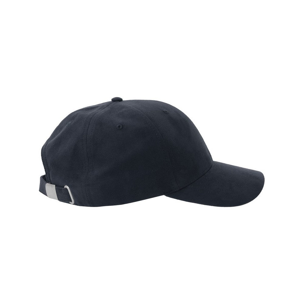 Navy - Side - Atlantis Headwear Unisex Adult Fam-S 6 Panel Suede Structured Baseball Cap