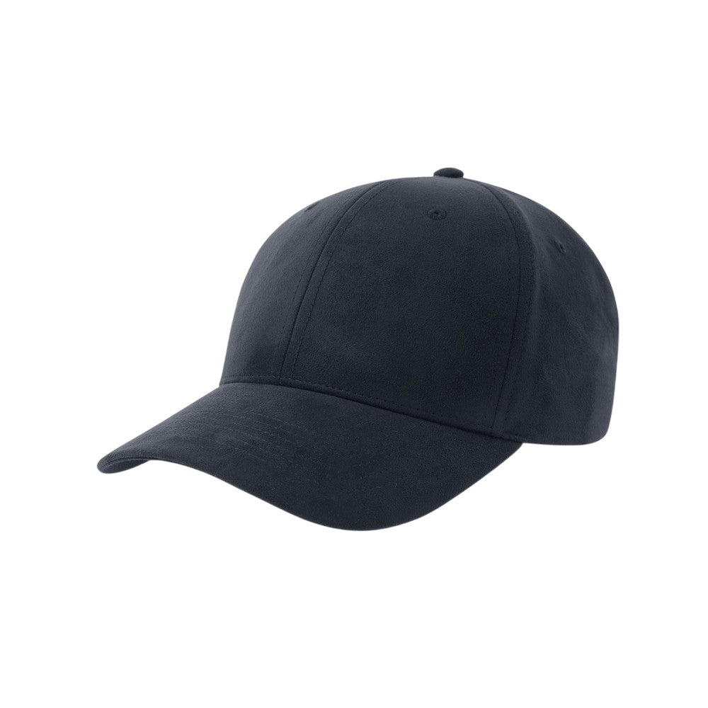 Navy - Pack Shot - Atlantis Headwear Unisex Adult Fam-S 6 Panel Suede Structured Baseball Cap