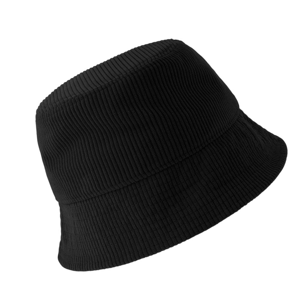 Black - Back - Atlantis Headwear Cumbre Corduroy Unstructured Bucket Hat