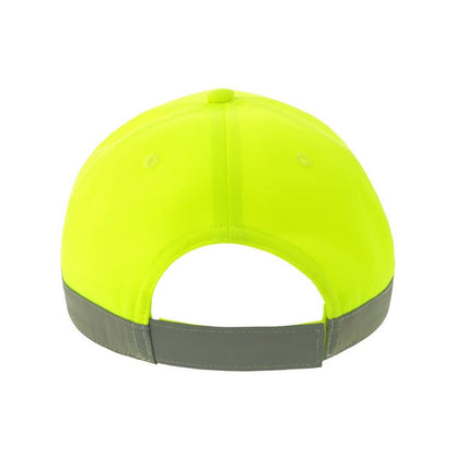 Safety Yellow - Back - Atlantis Headwear Unisex Adult Helpy-S Reflective Structured Baseball Cap