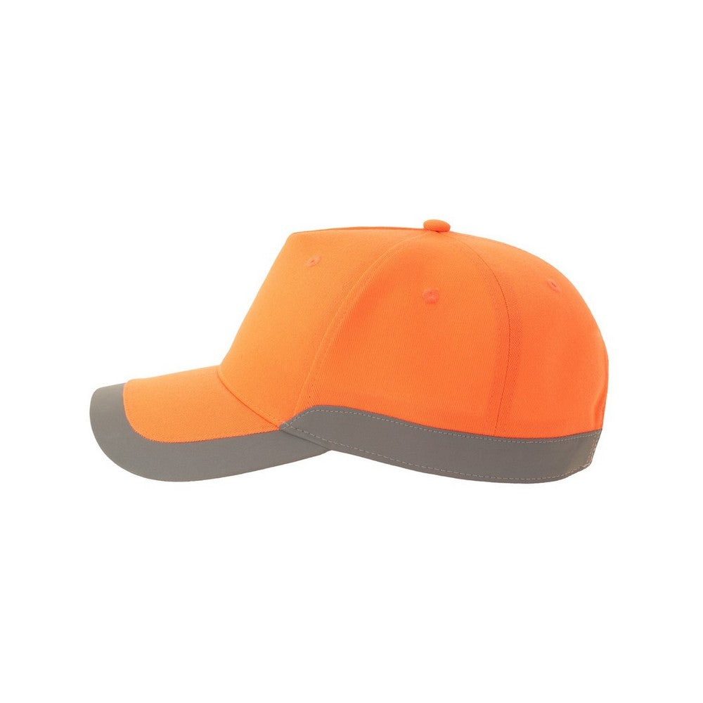 Fluorescent Orange - Lifestyle - Atlantis Headwear Unisex Adult Helpy-S Reflective Structured Baseball Cap