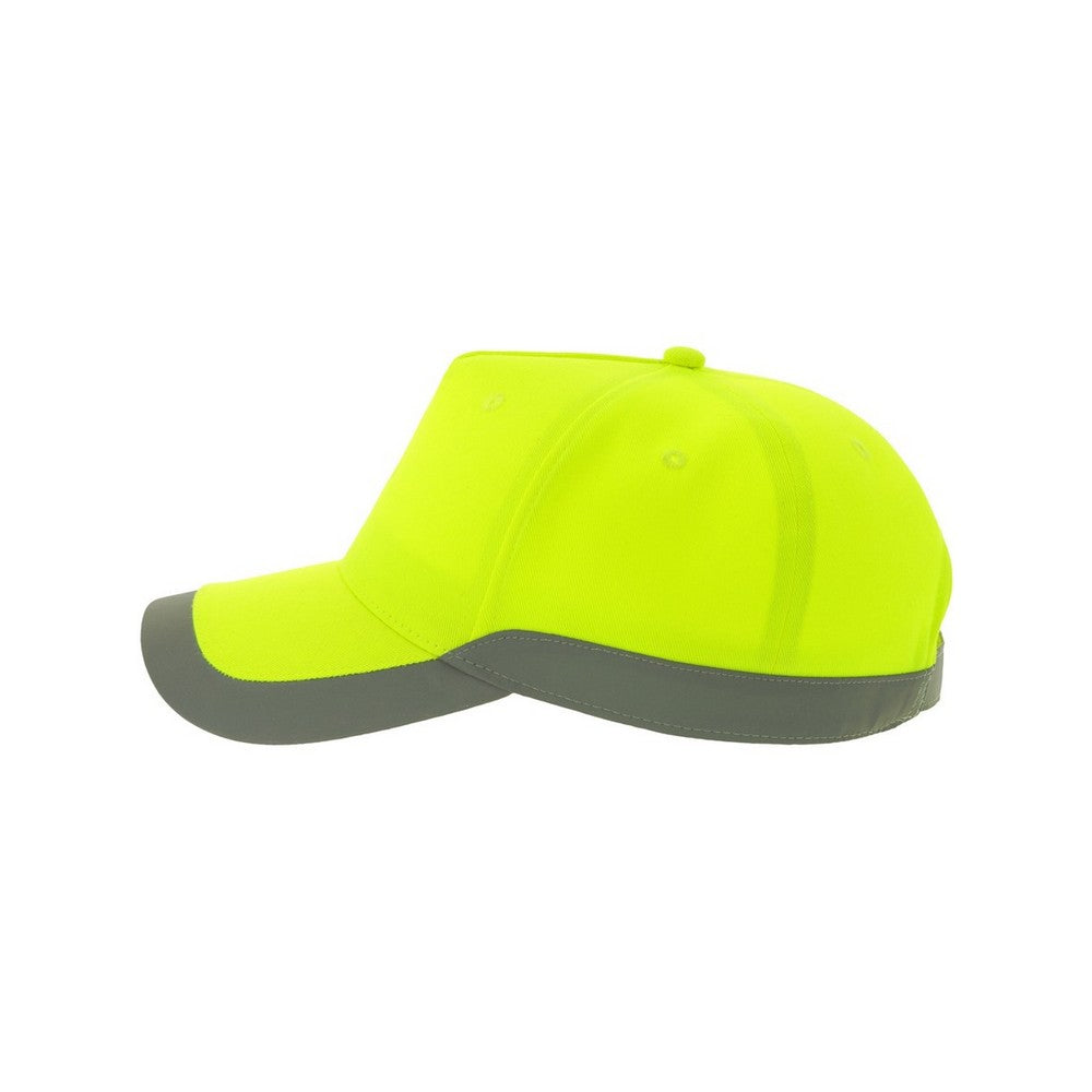 Safety Yellow - Lifestyle - Atlantis Headwear Unisex Adult Helpy-S Reflective Structured Baseball Cap