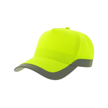 Safety Yellow - Pack Shot - Atlantis Headwear Unisex Adult Helpy-S Reflective Structured Baseball Cap